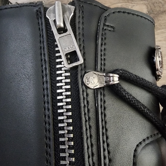 Demonia Black Leathet Boots with Buckles - Picture 11 of 15